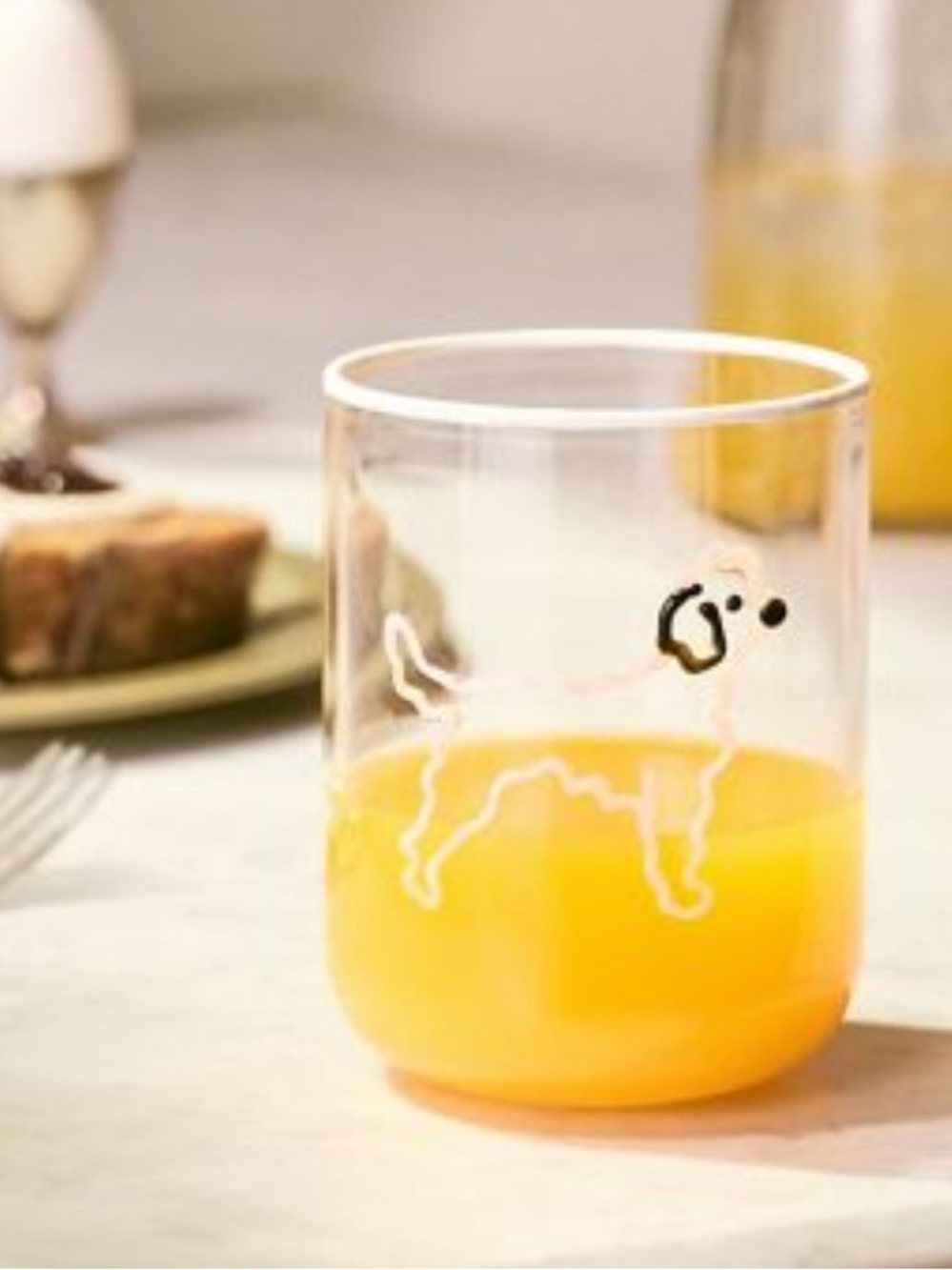 Anthropologie The Love Notes Icon Juice Glass:
Dog Edition Poodle